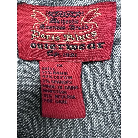 Y2K Vintage Paris Blues Womens Denim Jean Jacket 1X Cropped Short Sleeve Plus Sz - Picture 5 of 8